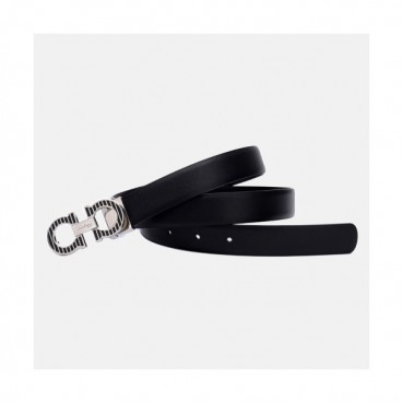 Salvatore Ferragamo 2019 Ladies Gancini Leather Belt - 살바토레 페라가모 여성 간치니 레더 벨트 Fer0119x.Size(2.5CM).블랙