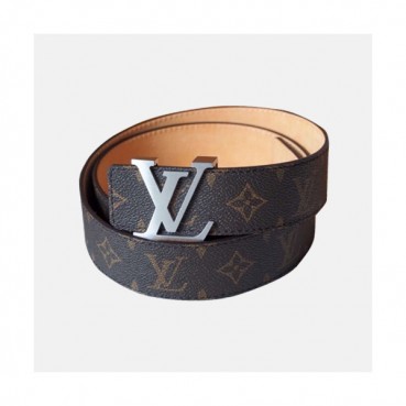 Louis vuitton 2019 Mens Monogram Initial Logo Leather Belt - 루이비통 남성 모노그램 이니셜 로고 레더 벨트 Lou0735x.Size(4.0cm).브라운은장