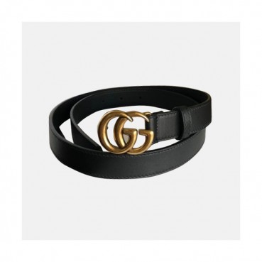 Gucci 2019 Ladies GG Buckle Leather Belt - 구찌 신상 여성 GG 버클 레더 벨트 Guc0662x.Size(2.5cm).블랙