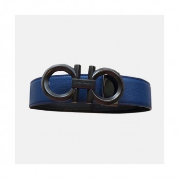 Salvatore Ferragamo 2019 Mens Gancio Leather Belt - 살바토레 페라가모 남성 간치니 레더 벨트 Fer0110x.Size(3.5CM).네이비검장