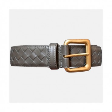 Bottega Veneta 2019 Intrecciato Continental Mens Belt - 보테가베네타 인트레치아토 남성 벨트 Bot0035x.Size(3.5cm).카키금장