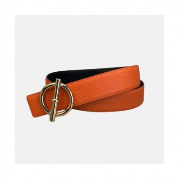 [매장판]Hermes 2019 Mens Classic Leather Constance Belt - 에르메스 남성 클랙식 가죽 콘스탄스 벨트 Her0091x.Size(3.8cm).오렌지금장
