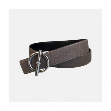 [매장판]Hermes 2019 Mens Classic Leather Constance Belt - 에르메스 남성 클랙식 가죽 콘스탄스 벨트 Her0090x.Size(3.8cm).그레이은장