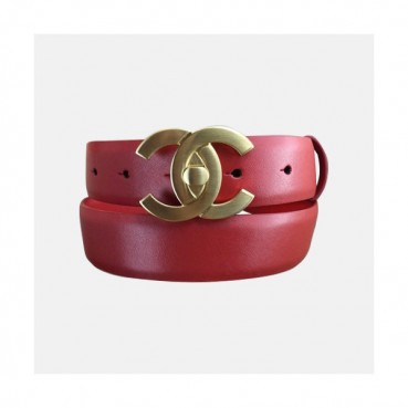 [매장판]Chanel 2019 Ladies Classic CC Buckle Leather Belt - 샤넬 여성 클랙식 CC 버클 레더 벨트 Cnl0148x.Size(3.0CM).레드