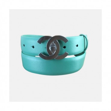 [매장판]Chanel 2019 Ladies Classic CC Buckle Leather Belt - 샤넬 여성 클랙식 CC 버클 레더 벨트 Cnl0146x.Size(3.0CM).그린