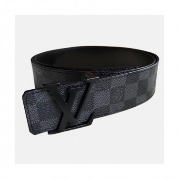 Louis vuitton 2019 Mens Damier Initial Leather Belt - 루이비통 남성 다미에 이니셜 레더 벨트 Lou0725x.Size(4.0cm).블랙
