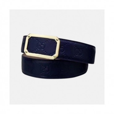 Gucci 2019 Mens Business Classic Buckle Leather Belt - 구찌 신상 남성 비지니스 클래식 버클 레더 벨트 Guc0644x.Size(3.5cm).네이비은장