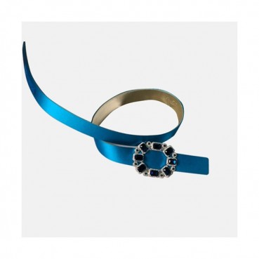 [매장판]Roger Vivier 2019 Ladies Crown Jewels Leather Belt - 로저비비에 여성 실크 쥬얼리 벨트 Rog009x.Size(3.0cm).블루