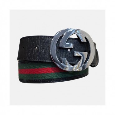Gucci 2019 Mens GG Buckle Leather Belt - 구찌 신상 남성 GG 버클 레더 벨트 Guc0640x.Size(3.8cm).블랙은장