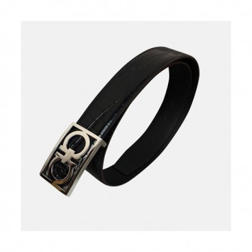 Salvatore Ferragamo 2019 Mens Gancio Leather Belt - 살바토레 페라가모 남성 간치니 레더 벨트 Fer0109x.Size(3.8CM).2컬러(블랙은장/블랙금장)