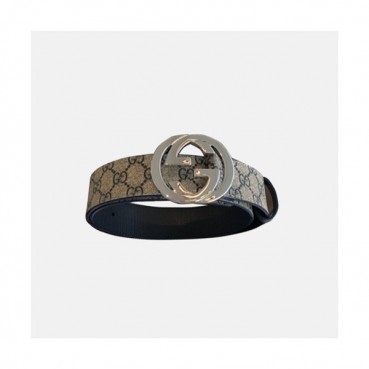 Gucci 2019 Mens GG Buckle Leather Belt - 구찌 신상 남성 GG 버클 레더 벨트 Guc0637x.Size(4.0cm).카키은장