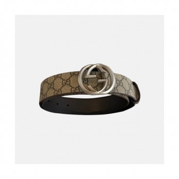 [매장판]Gucci 2019 Mens GG Buckle Leather Belt - 구찌 신상 남성 GG 버클 레더 벨트 Guc0636x.Size(4.0cm).카키은장