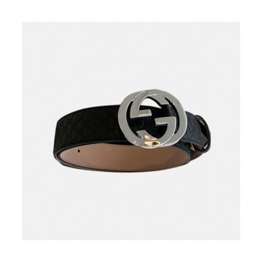 [매장판]Gucci 2019 Mens GG Buckle Leather Belt - 구찌 신상 남성 GG 버클 레더 벨트 Guc0633x.Size(4.0cm).블랙은장