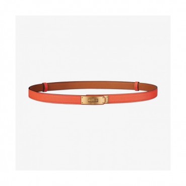 [매장판]Hermes 2019 Ladies Kelly Leather Constance Belt - 에르메스 여성 캘리 가죽 콘스탄스 벨트 Her0084x.Size(1.7cm).오렌지금장
