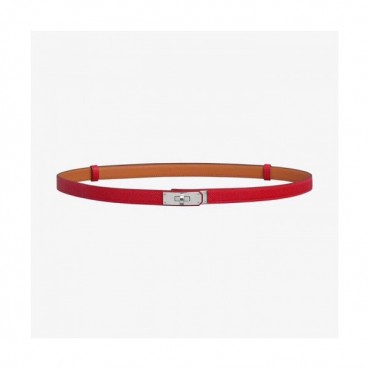 [매장판]Hermes 2019 Ladies Kelly Leather Constance Belt - 에르메스 여성 캘리 가죽 콘스탄스 벨트 Her0083x.Size(1.7cm).레드은장