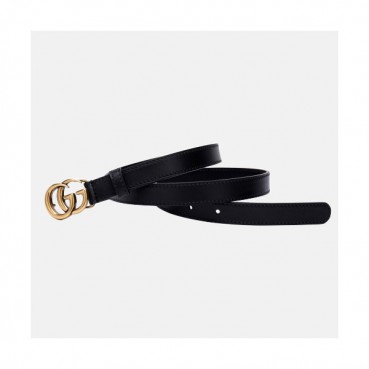 [매장판]Gucci 2019 Ladies GG Buckle Leather Belt - 구찌 신상 여성 GG 버클 레더 벨트 Guc0629x.Size(2.0cm).블랙