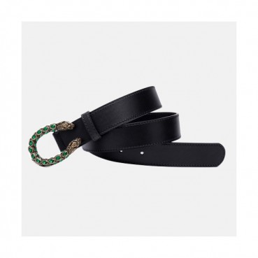 [매장판]Gucci 2019 Ladies Cubic Buckle Leather Belt - 구찌 신상 여성 큐빅 버클 레더 벨트 Guc0626x.Size(3.0cm).블랙