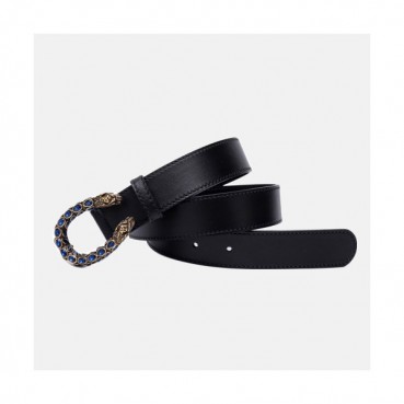 [매장판]Gucci 2019 Ladies Cubic Buckle Leather Belt - 구찌 신상 여성 큐빅 버클 레더 벨트 Guc0625x.Size(3.0cm).블랙
