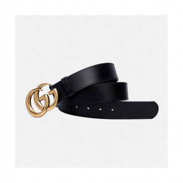 [매장판]Gucci 2019 Mm/WmMaromt GG Buckle Leather Belt - 구찌 신상 남자 마몬트 GG 버클 레더 벨트 Guc0623x.Size(4.0cm).블랙