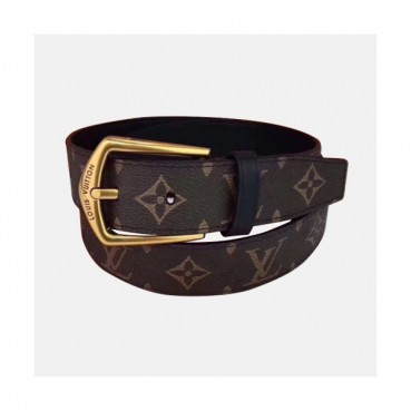 Louis vuitton 2019 Mens MonogramBusiness Leather Belt M9044 - 루이비통 남성 모노그램 비지니스 레더 벨트 Lou0715x.Size(4.0cm).브라운금장