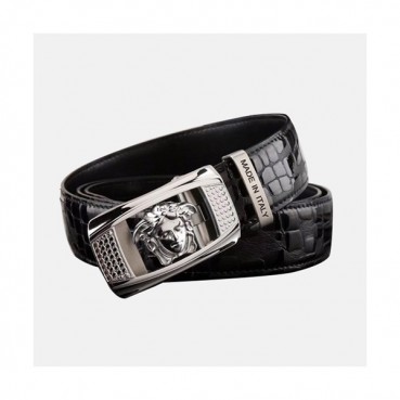 Versace 2019 Collection Mens Medusa Steel Buckle Leather Belt- 베르사체 컬렉션 남성 메두사 스틸 버클 레더 벨트 Ver0109x.Size(3.5cm).2컬러(블랙은장/브라운금장)
