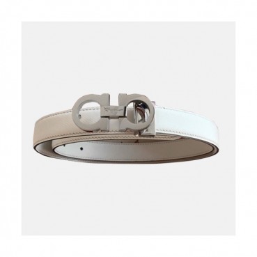 Salvatore Ferragamo 2019 Ladies Gancio Leather Belt - 살바토레 페라가모 여성 간치니 레더 벨트 Fer0103x.Size(2.5CM).화이트은장