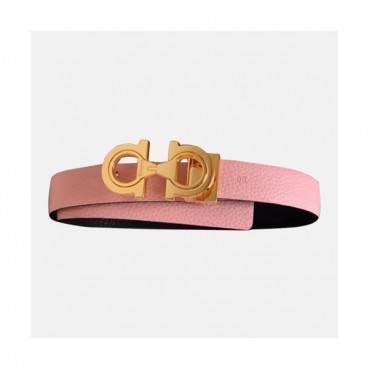Salvatore Ferragamo 2019 Ladies Gancio Leather Belt - 살바토레 페라가모 여성 간치니 레더 벨트 Fer0101x.Size(2.5CM).핑크금장