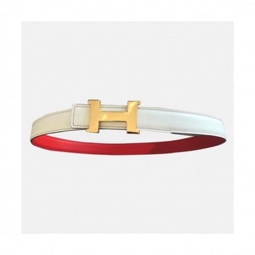 [매장판]Hermes 2019 Ladies Reversible 'H' Initial Buckle Constance Belt - 에르메스 여성 리버시블 H 이니셜 버클 콘스탄스 벨트 Her0077x.Size(2.4cm).화이트금장