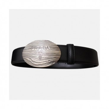 [매장판]Prada 2019 Mens Saffiano Business Leather Belt - 프라다 남성 신상 사피아노 비지니스 레더 벨트 Pra0434x.Size(3.5cm).블랙