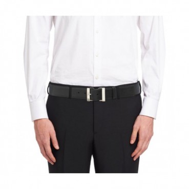 [매장판]Prada 2019 Mens Business Leather Belt - 프라다 남성 신상 비지니스 레더 벨트 Pra0431x.Size(4.0cm).2컬러(블랙금장/블랙은장)
