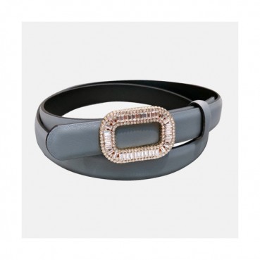 Roger Vivier 2019 Ladies Signature Juwel Buckle Leather Belt - 로저비비에 여성 시그니처 쥬얼리 버클 레더 벨트 Rog0057x.Size(2.0CM).블루