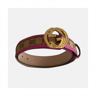 Gucci 2019 Ladies GG Logo Leather Belt - 구찌 신상 여성 GG 로고 레더 벨트 Guc0611x.Size(3.5cm).핑크금장