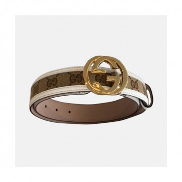 Gucci 2019 Ladies GG Logo Leather Belt - 구찌 신상 여성 GG 로고 레더 벨트 Guc0610x.Size(3.5cm).화이트금장