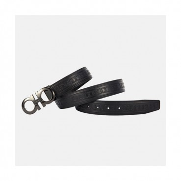 Salvatore Ferragamo 2019 Mens Gancio Business Leather Belt - 살바토레 페라가모 남성 간치니 비지니스 레더 벨트 Fer0096x.Size(3.5CM).블랙검장