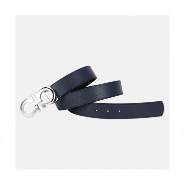 Salvatore Ferragamo 2019 Mens Gancio Business Leather Belt - 살바토레 페라가모 남성 간치니 비지니스 레더 벨트 Fer0094x.Size(3.5CM).네이비은장