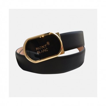 Montblanc 2019 Mens Box Logo Leather Belt - 몽블랑신상 남성 박스 로고 레더 벨트 Mont0021x.Size(3.5cm).블랙금장
