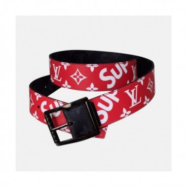 Louis vuitton 2019 Mens Supreme Logo Leather Belt M0132 - 루이비통 남성 슈프림 로고 레더 벨트 Lou0711x.Size(4.0cm).3컬러(레드금장/레드은장/레드검장)