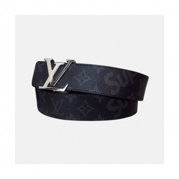 Louis vuitton 2019 Mens Monogram Logo Leather Belt M0132 - 루이비통 남성 모노그램 로고 레더 벨트 Lou0709x.Size(4.0cm).2컬러(블랙은장/블랙금장)