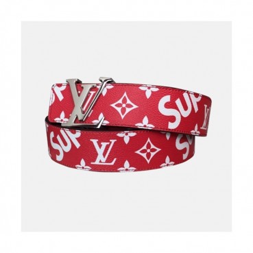 Louis vuitton 2019 Mens Supreme Logo Leather Belt M0132 - 루이비통 남성 슈프림 로고 레더 벨트 Lou0707x.Size(4.0cm).2컬러(레드금장/레드은장)