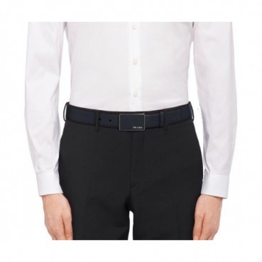 Prada 2019 Mens Saffiano Business Leather Belt - 프라다 남성 신상 사피아노 비지니스 레더 벨트 Pra0425x.Size(3.5cm).네이비