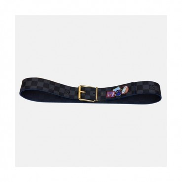 Louis vuitton 2019 Mens Damier Leather Belt M0077 - 루이비통 남성 다미에 레더 벨트 Lou0699x.Size(4.0cm).블랙금장
