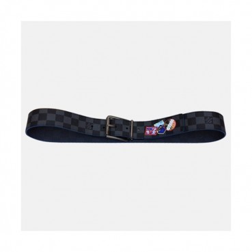 Louis vuitton 2019 Mens Damier Leather Belt M0077 - 루이비통 남성 다미에 레더 벨트 Lou0698x.Size(4.0cm).블랙실버