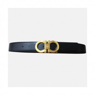 Ferragamo 2019 Mens Claasic Leather Belt - 페라가모 남성 업그레이드 클래식 레더 벨트 Fer0085x.Size(3.5CM)블랙금장