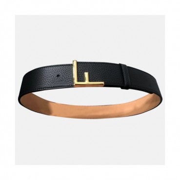 [매장판] Fendi 2019 Mens F Buckle Leather Bellt - 펜디 남성 F버클 레더 벨트 Fen0096x.Size(4.0cm)블랙금장