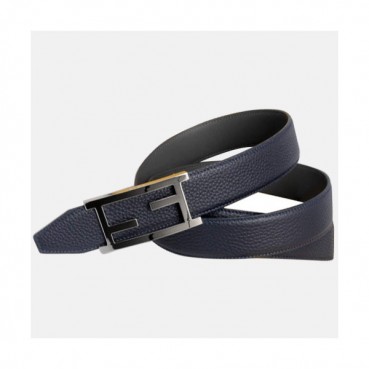[매장판]Fendi 2019 Mens Double 'F' Logo Reversible Leather Bellt - 펜디 남성 더블 'F'로고 양면 레더 벨트 Fen0094x.Size(3.4cm).다크그레이