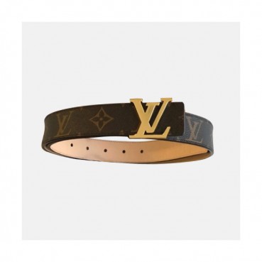 Louis vuitton 2019 Ladies Initiales Leather Belt - 루이비통 여성 신상 이니셜 레더 벨트 Lou0682x.Size(3.0CM)브라운금장