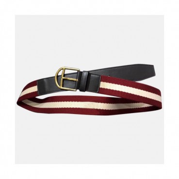 [매장판] Bally 2019 Mens Leather Bellt - 발리 남성 레더 벨트 Bly0047x.Size(4.0cm)2컬러(레드금장/레드은장)
