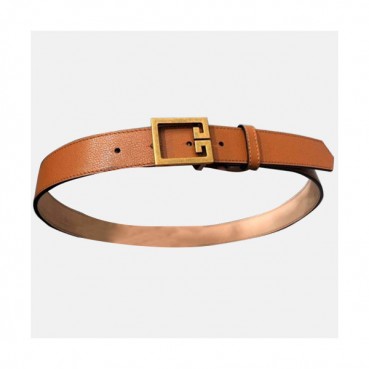 [매장판] Givenchy 2019 Ladies GG Leather Bellt - 지방시 GG 여성 레더 벨트 Giv0093x.Size(3.0CM)오렌지금장