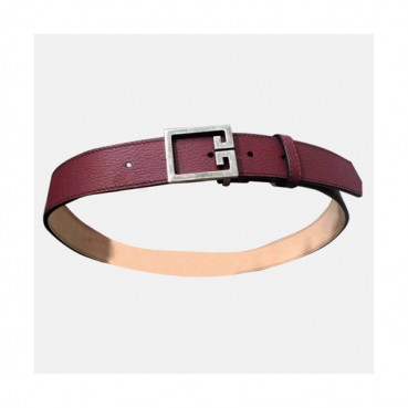 [매장판] Givenchy 2019 Ladies GG Leather Bellt - 지방시 GG 여성 레더 벨트 Giv0092x.Size(3.0CM)버건디은장