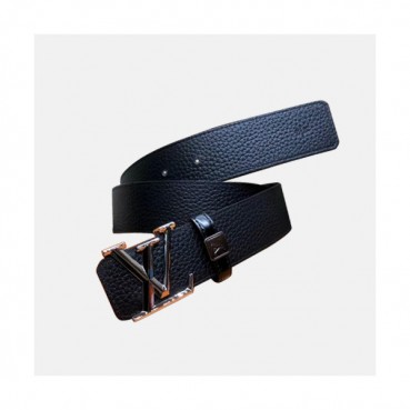 [루이비통]신상 이니셜 블랙 남성용 벨트 lv0017y - Louis Vuitton Initials Black Mens Belt